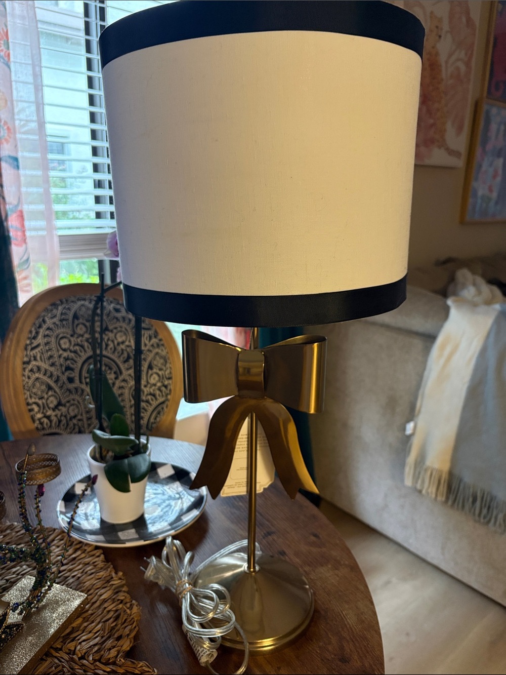 🍓Pottery Barn Emily & Meritt “THE BOW TABLE LAMP” NEW